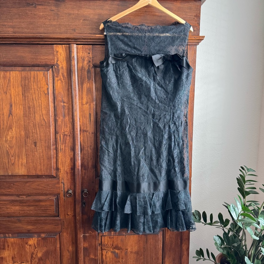 Pat Sandler Vintage Black Lace Dress